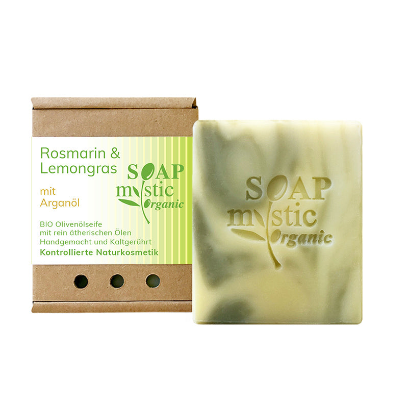 Bio-Olivenölseife Rosmarin & Lemongras mit Arganöl