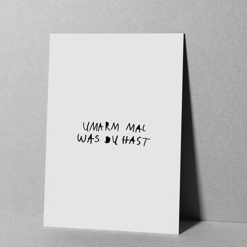 Postkarte "UMARM MAL WAS DU HAST"