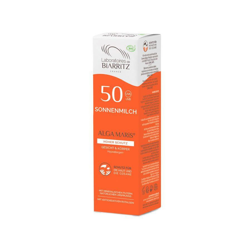 Alga Maris Bio-zertifizierte Sonnenmilch LSF 50 - MAINRAUM Naturkosmetik