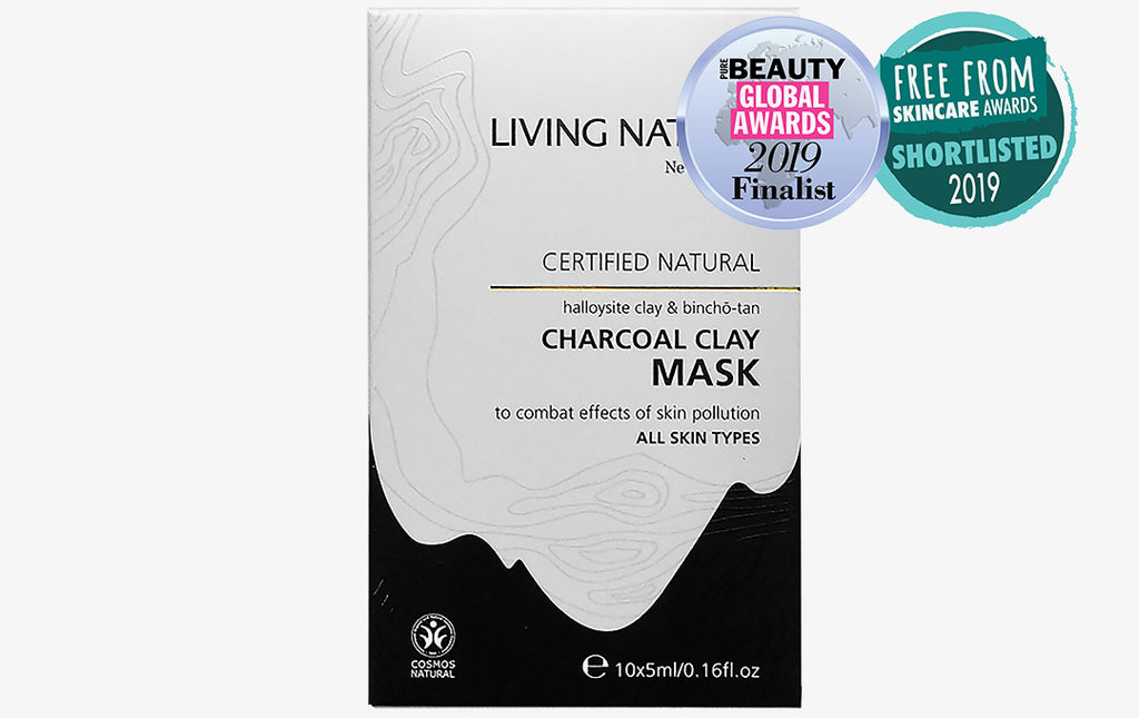 Living Nature Charcoal Clay Mask Halloysite Clay & Binchõ-Tan - MAINRAUM Naturkosmetik